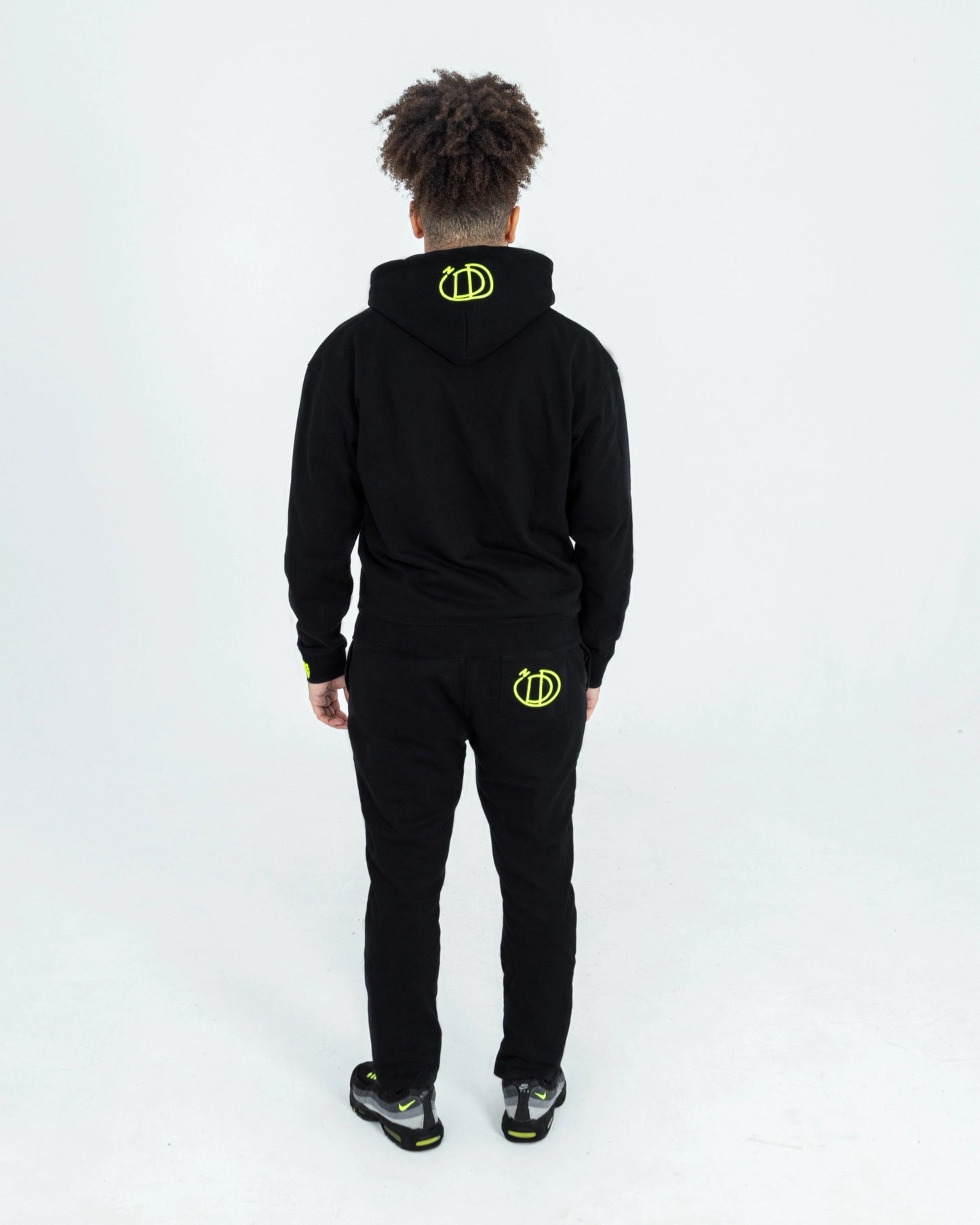 Black & Neon Green Hoodie-DopeDreamz