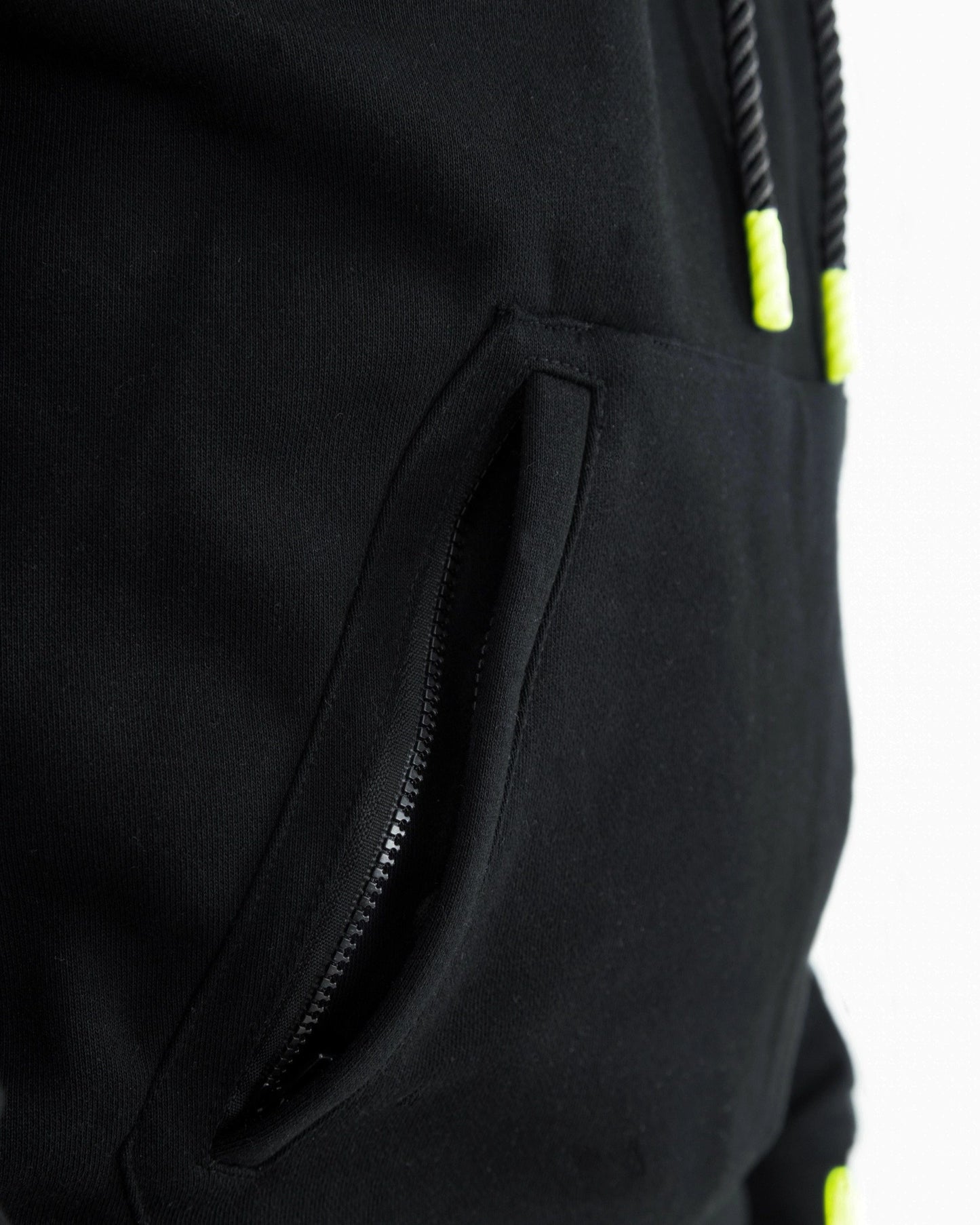 Black & Neon Green Hoodie-DopeDreamz