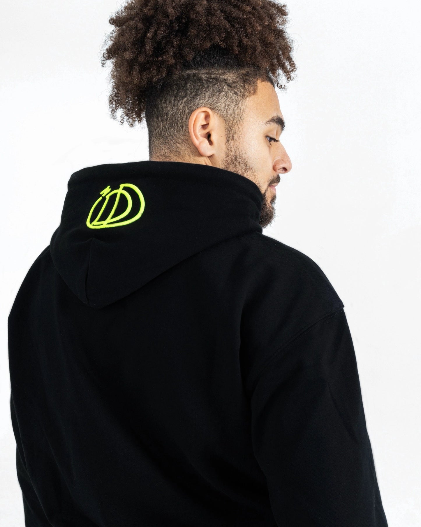 Black & Neon Green Hoodie-DopeDreamz