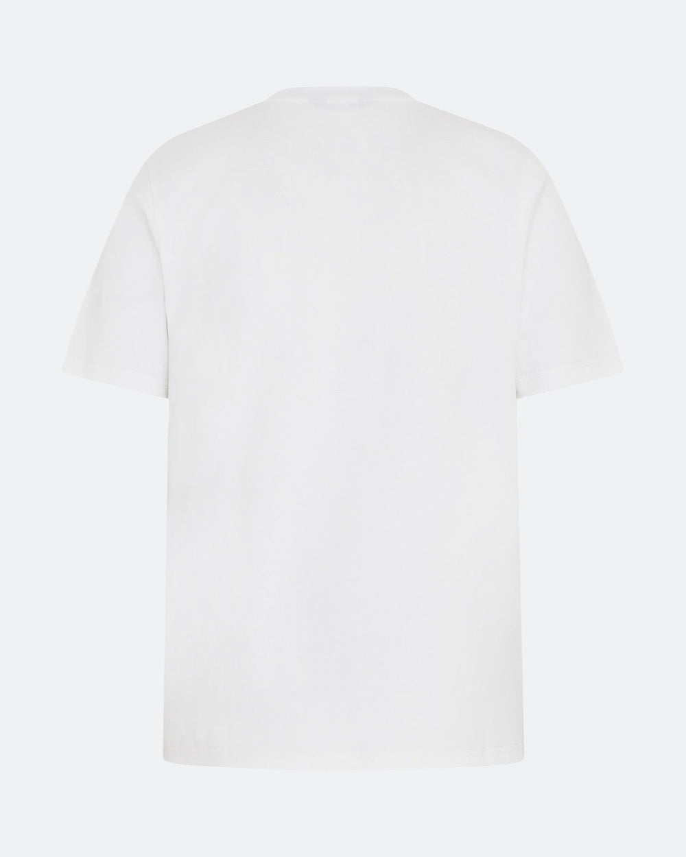 Back view of white DopeDreamz t-shirt on light background
