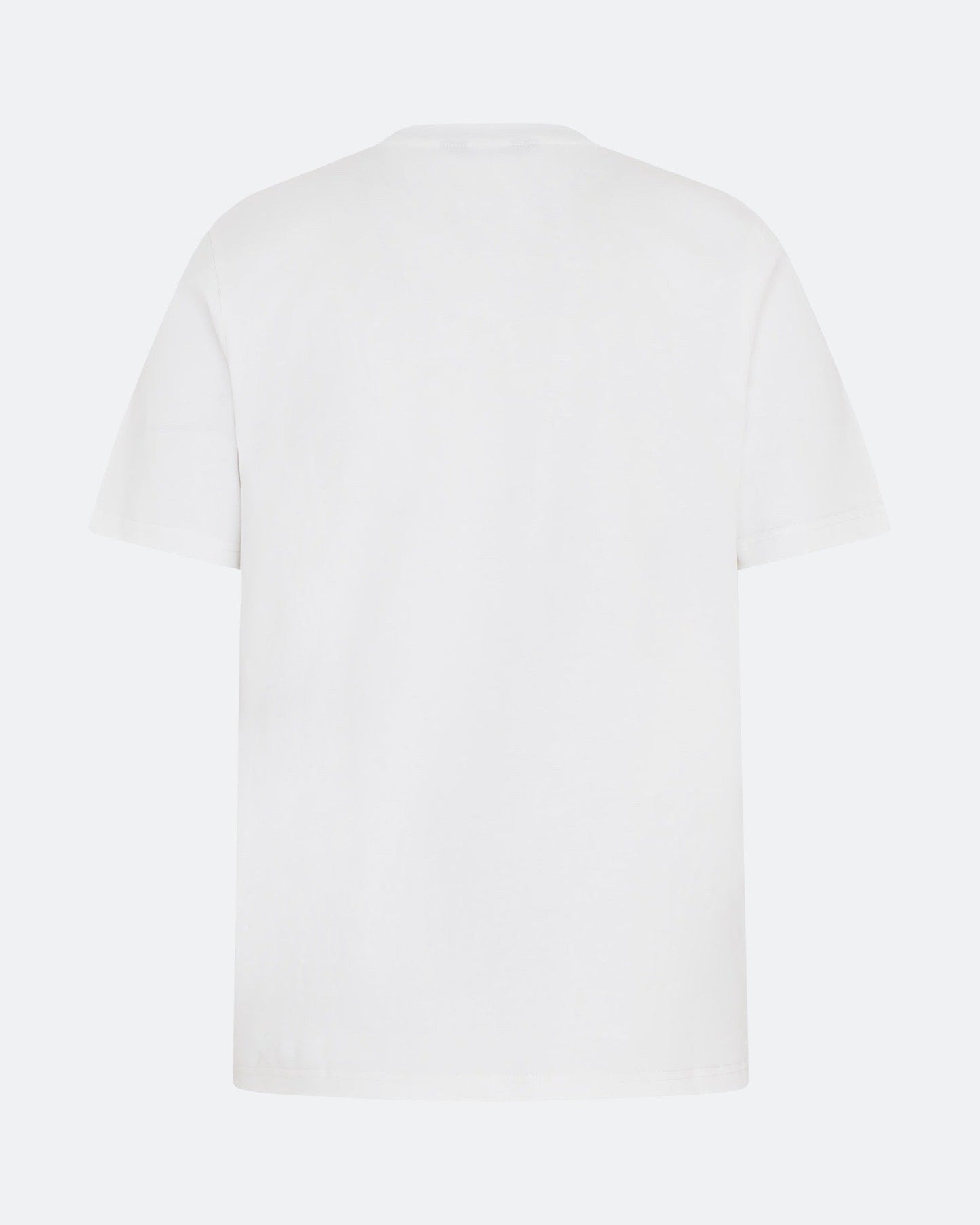 Back view of white DopeDreamz t-shirt on light background
