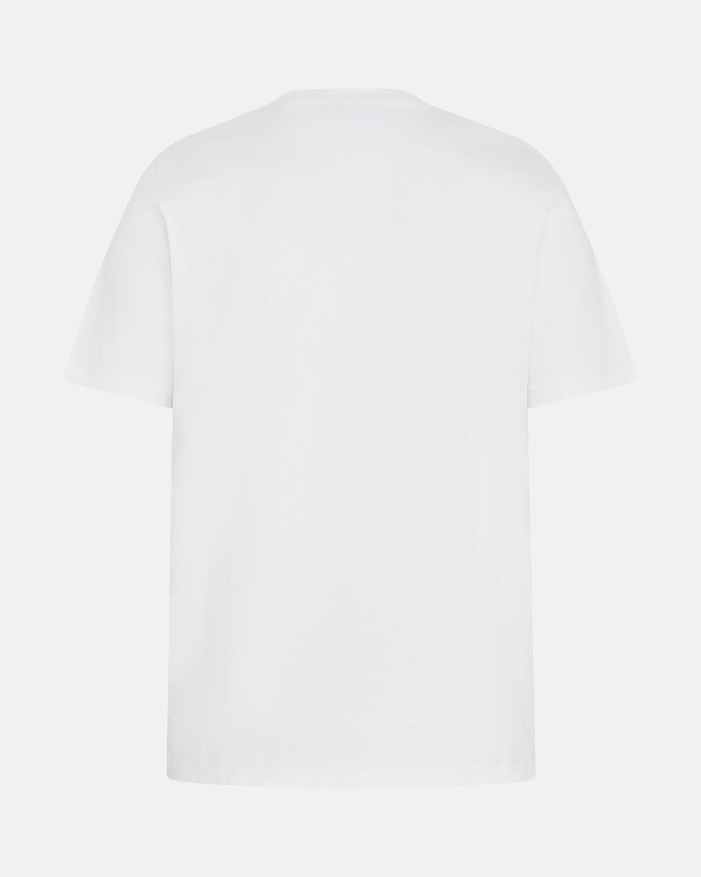 Back view of white DopeDreamz t-shirt on light background
