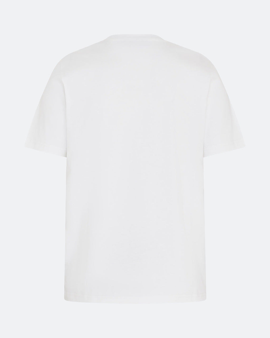 Back view of white DopeDreamz t-shirt on light background
