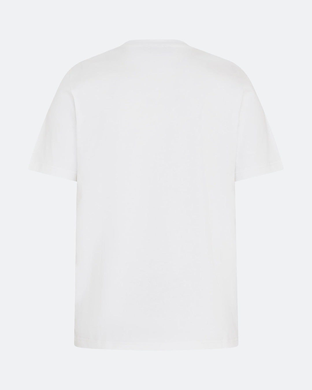 Back view of white DopeDreamz t-shirt on light background
