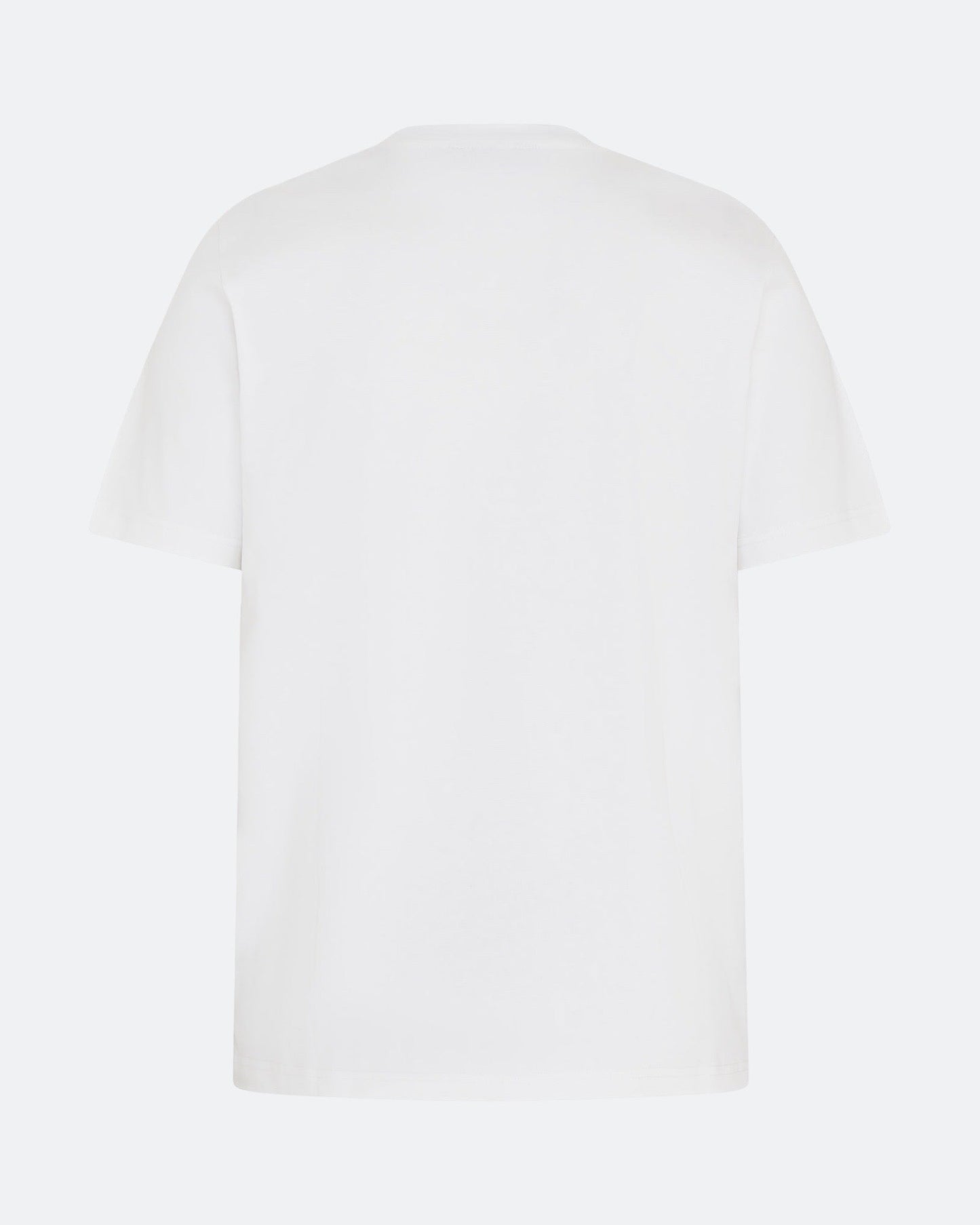 Back view of white DopeDreamz t-shirt on light background
