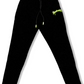 Black & Neon Green Tracksuit Pants