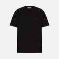    Black DopeDreamz Interlude Noir T-shirt front view with black embroidered DDZ logo
