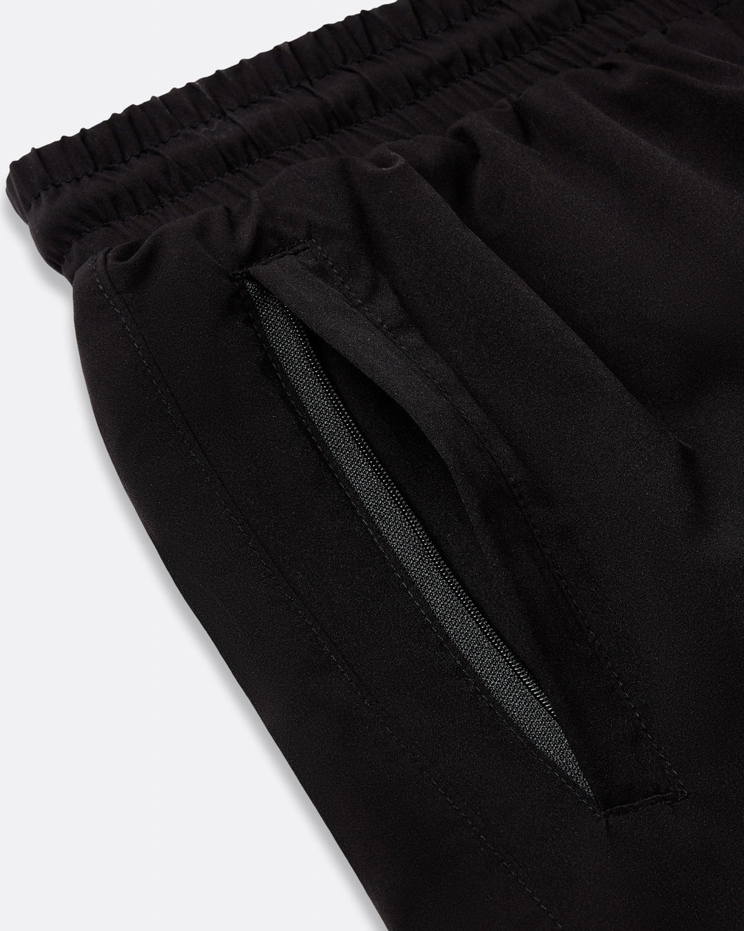  Black DopeDreamz Interlude Noir shorts detail of concealed zip pocket