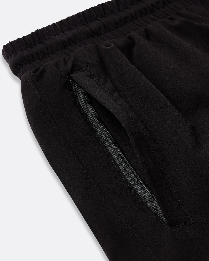     Black DopeDreamz Interlude Noir shorts detail of concealed zip pocket