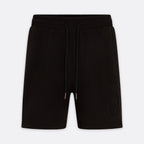     Black DopeDreamz Interlude Noir shorts front view with black embroidered DDZ logo