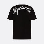     Black DopeDreamz Interlude Noir T-shirt back view with white DopeDreamz script logo